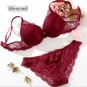 Women's sexy vintage lace bra set underwear 32 34 36 38 A B C cup