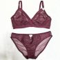 2 Colors Women's sexy 3D embroidery vintage bra set underwear 32 34 36 38 A B C D