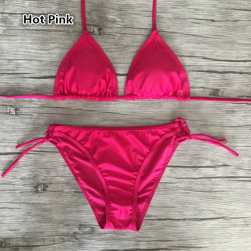 4 Colors women's V-neck Push Up Bikini Set Swimwear Beachwear Bathing suit XS S M L