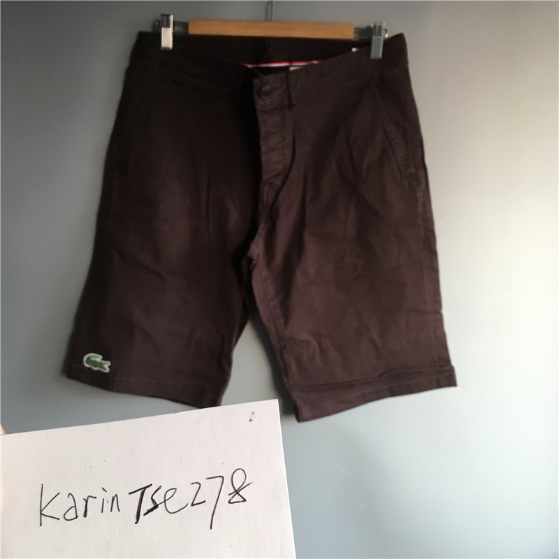Men's short pants dark brown Size US34 /UK34 Free shipping |1lacostepan5