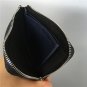 Mini Leather zip coin pocket in navy blue monocommeca Free shipping