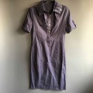 New women's sexy deep-V striped knee-length Karenmillen Pro OL-style dress party clothes Size 4