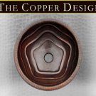 Round Copper Sink With Deep Star Design