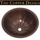 Round Copper Sink With Pumpkin Design