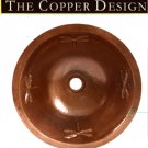 Round Copper Sink With Dragonfly Design