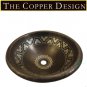 Round Copper Sink With Silver Pyramid Design