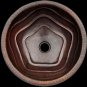Round Copper Sink With Deep Star Design