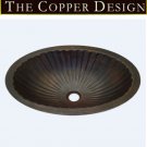 Oval copper Sink With Arrow Design