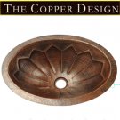 Oval Copper Sink With Arrows Design