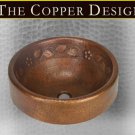 Round Copper vessel sink Apron sink With design