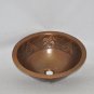 Round Copper Sink With grapes Design