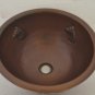 Round Copper Sink With Horse Design