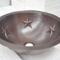 Round Copper Sink With Star Design