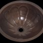 Round Copper Sink With Pumpkin Design