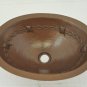 Oval Copper Sink With Barb Wire Design