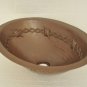 Oval Copper Sink With Barb Wire Design