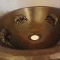 Oval Copper Sink With Bear Design