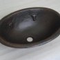 Oval Copper Sink Long Horns Design