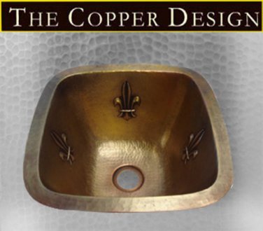 Square Copper Bar & Prep Sink With any Design