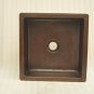 Square Copper Bar & Prep Sink With Straight Sides