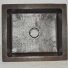 Copper Sqare Bar Sink With Straight Sides