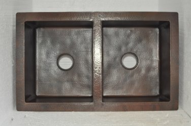 Copper Kitchen Sink Double Bowl 50/50