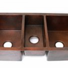 Copper Kitchen sink Triple Bowl