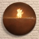 Copper Round Fireplace Wall with burner