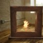 Copper Square Fireplace Floor with burner