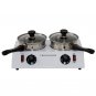 White 2pots 110V Electric Chocolate Melting Machine/Chocolate Fondue Melter