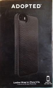 ADOPTED Leather Wrap Case iPhone 5 5s Pewter Gunmetal (NIB)