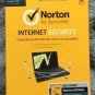 Norton Internet Security 2014 V21 New, Sealed 3pc's 1yr + Utilities Bundle!