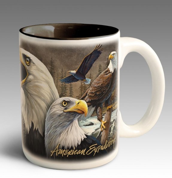 Bald Eagle Gift 15 Oz Stoneware Coffee Mug with Decorative Box