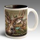 Whitetail Deer Gift 15 Oz Stoneware Coffee Mug with Decorative Box