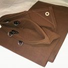 New Custom 15x30 Heavy Duty Brown 12Oz Canvas D-rings & Grommets