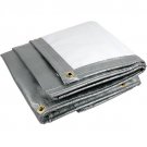 FREE shipping 10' x 20' Super Heavy Duty Silver White Hay Tarp 10x20