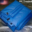 20x60 Super  Blue Super Duty Tarps - Made in USA 20'x60' UV Hay Tarp