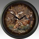 Whitetail Deer Collage 16-inch Wall Clock