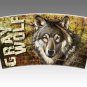 Gray Wolf 12oz. Double-Walled Graphic Art Ceramic Travel Mug