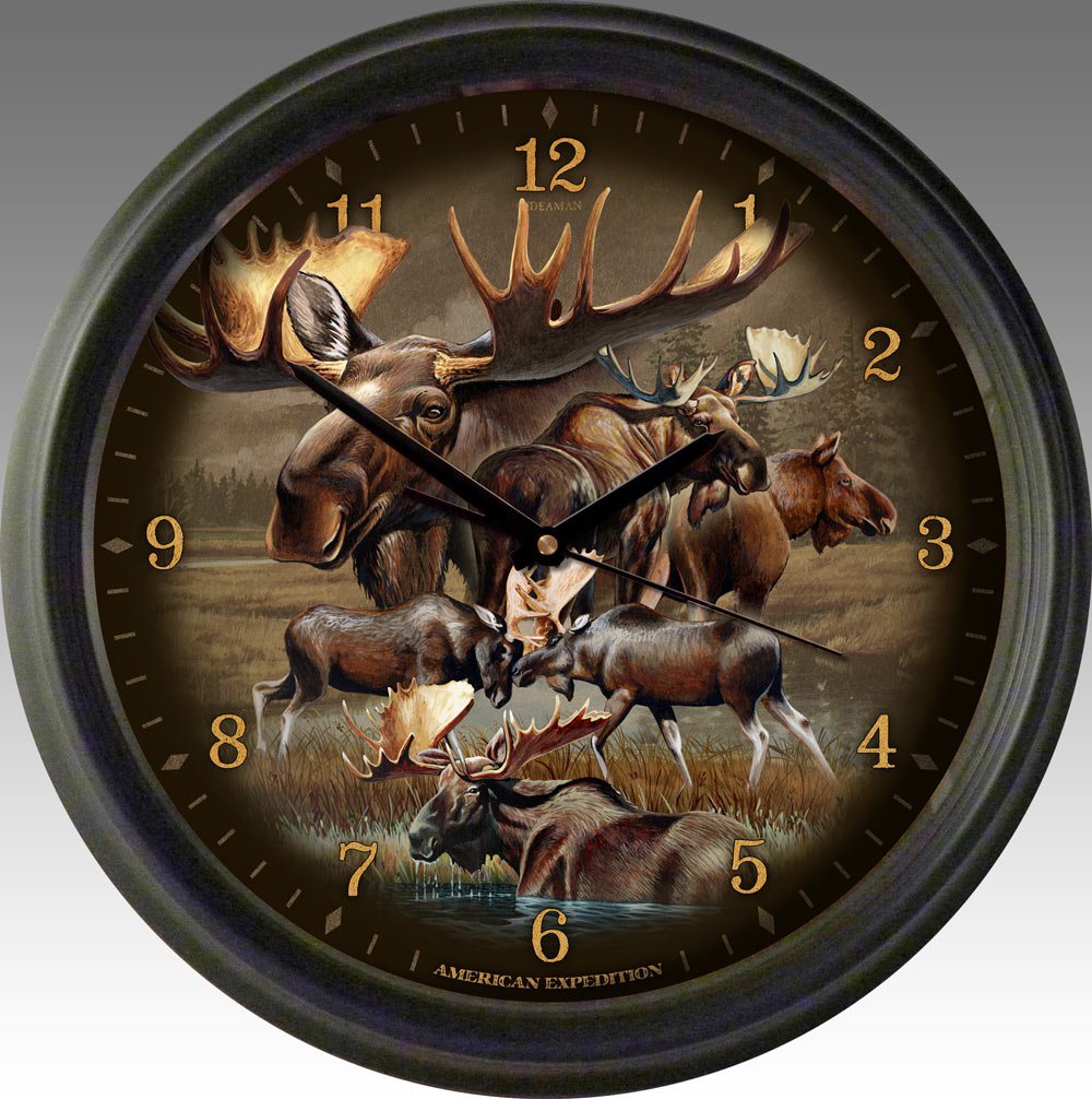 Moose Collage 16-inch Wall Clock