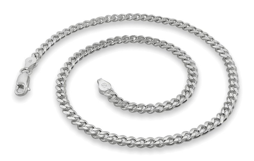 4.6mm 18" Sterling Silver Curb Chain