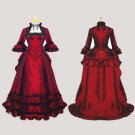 Elegant ROCOCO Punk gothic red victorian dress