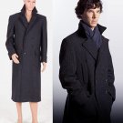 Sherlock Holmes Winter Wool Trench Coat Adult Men's Outfit Custom