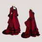 Elegant ROCOCO Punk gothic red victorian dress