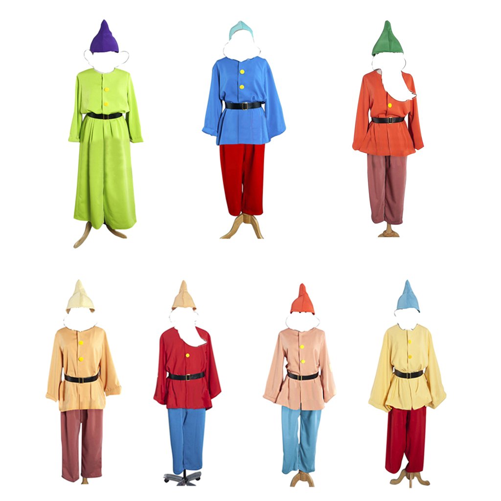 Snow White and Seven Dwarfs Carnival Halloween Movie Cosplay Costume.