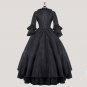 Custom made Elegant ROCOCO Punk gothic Girls black victorian dress