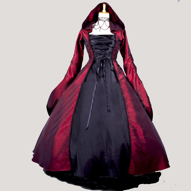 Custom made Elegant ROCOCO Punk gothic victorian style gown