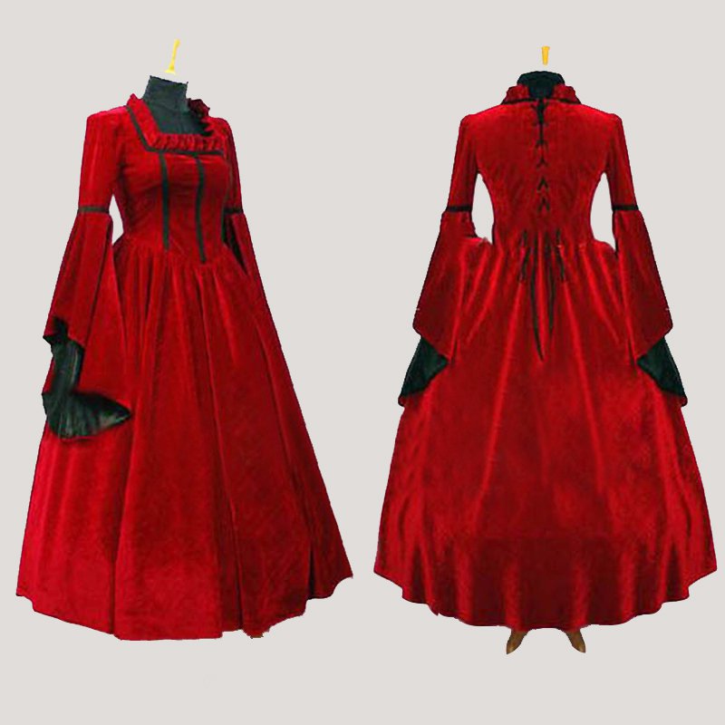 Custom made Elegant ROCOCO gothic prom dress medieval ball gowns