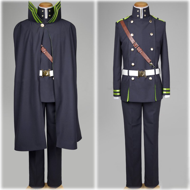 Free Shipping Seraph of the End Yuichiro Hyakuya Costume Cosplay Adult Mens Outfit Costume