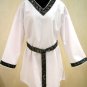 Medieval Gothic Tunic Shirt White Knight Costume Mens Prince Costume